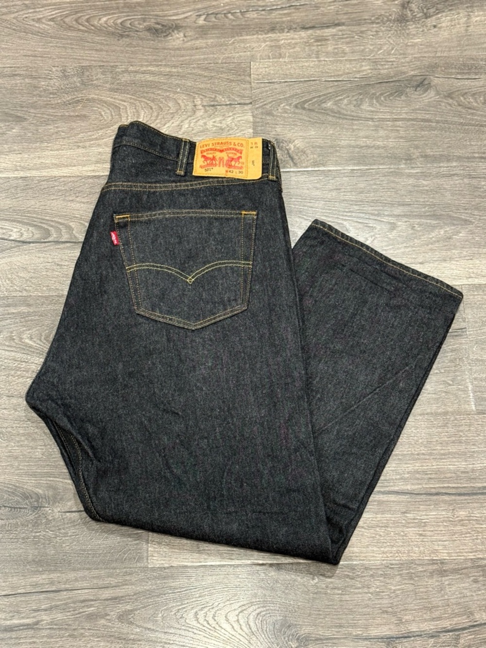 Levi's Men's Black Straight Leg Jeans 501